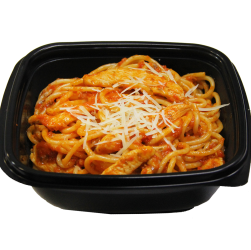 Спагетти с куриным филе в томатном соусе